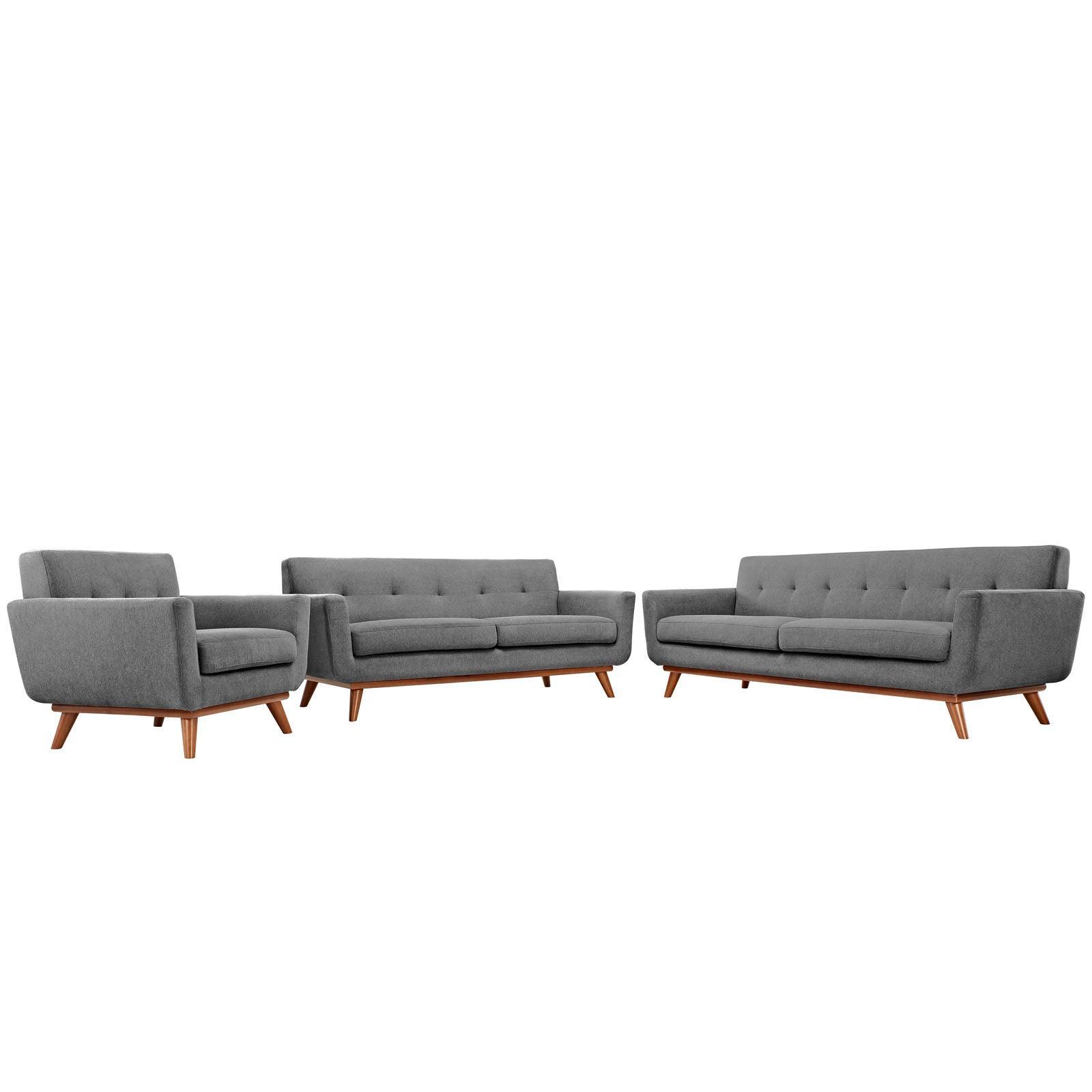 Modway Engage Sofa Loveseat and Armchair Set of 3 FredCo