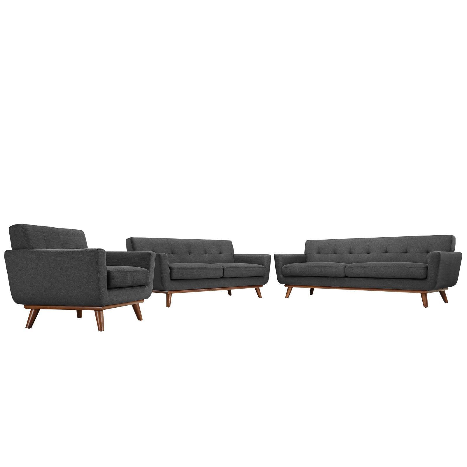 Modway Engage Sofa Loveseat and Armchair Set of 3 FredCo