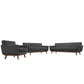 Modway Engage Sofa Loveseat and Armchair Set of 3 FredCo
