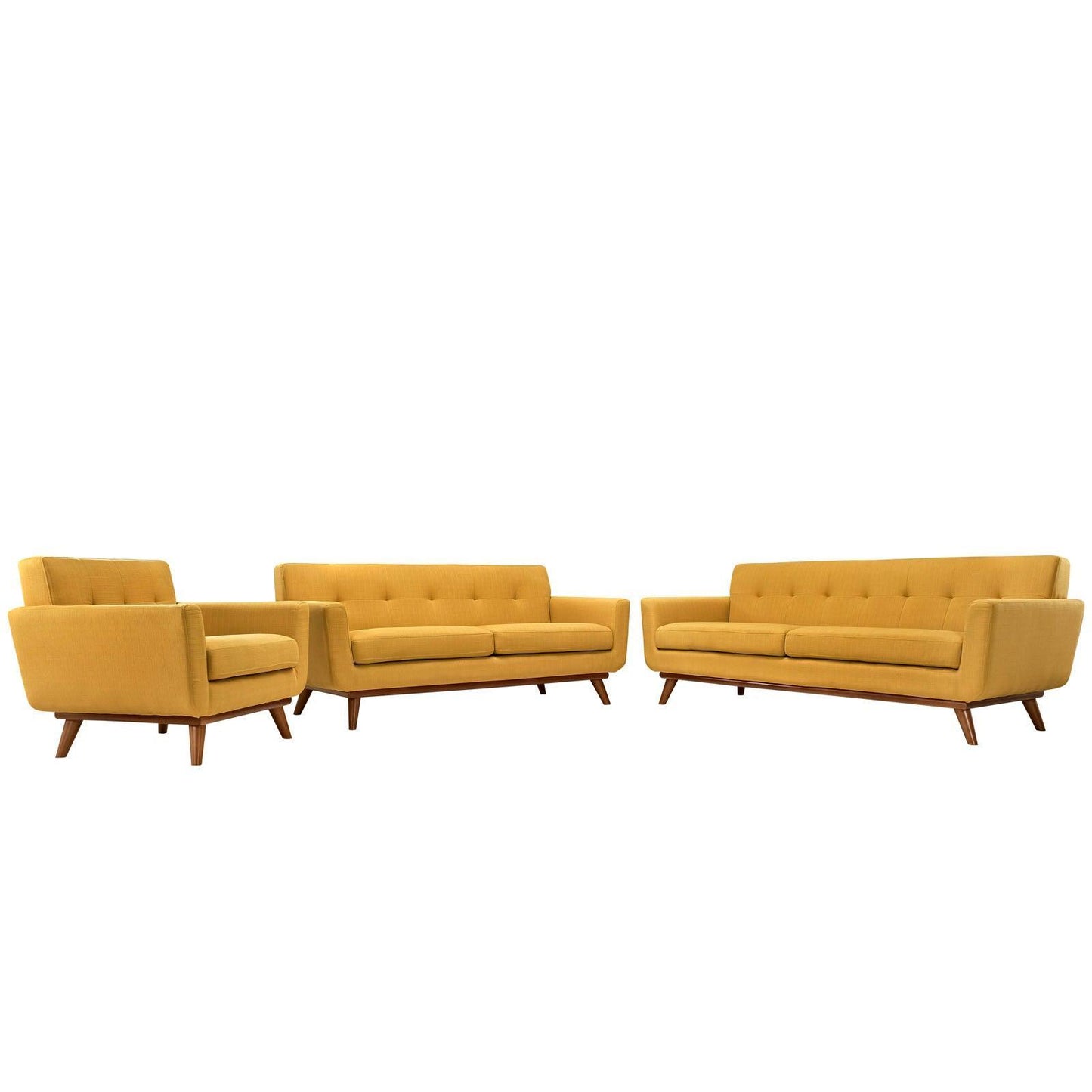 Modway Engage Sofa Loveseat and Armchair Set of 3 FredCo