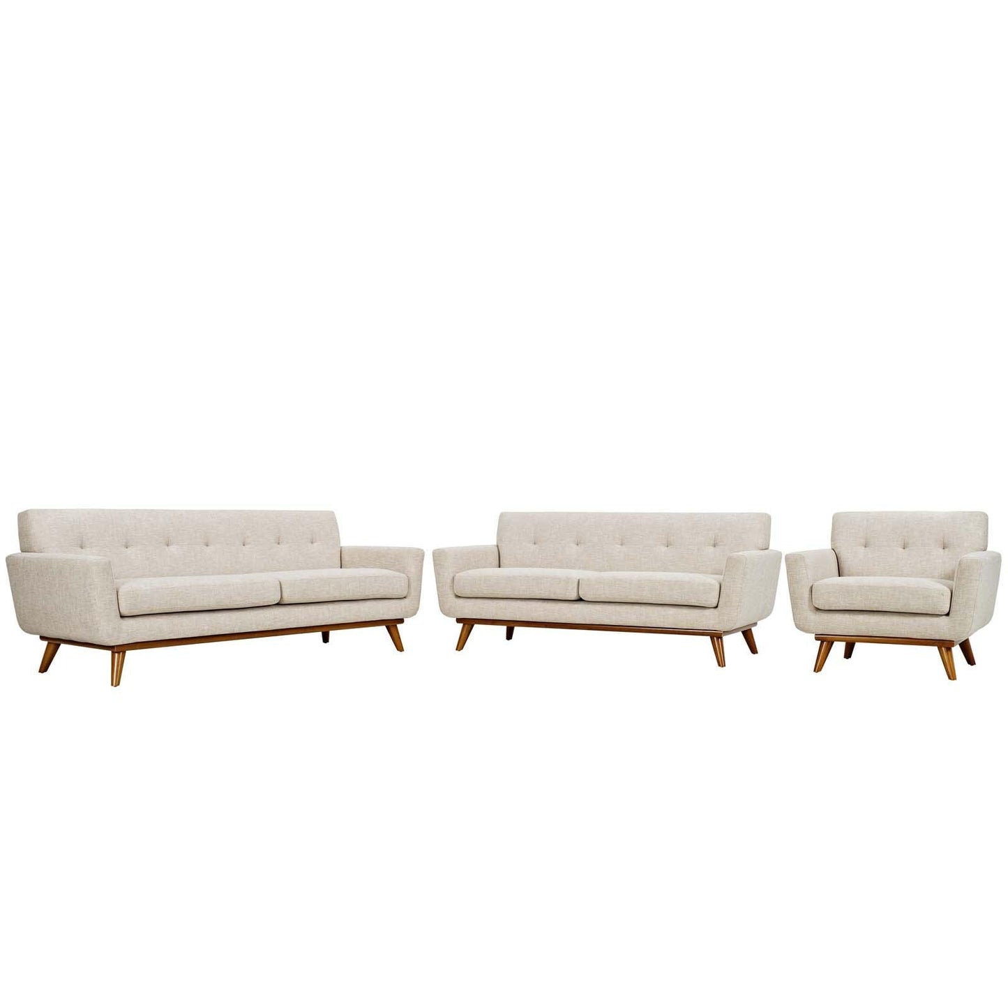 Modway Engage Sofa Loveseat and Armchair Set of 3 FredCo