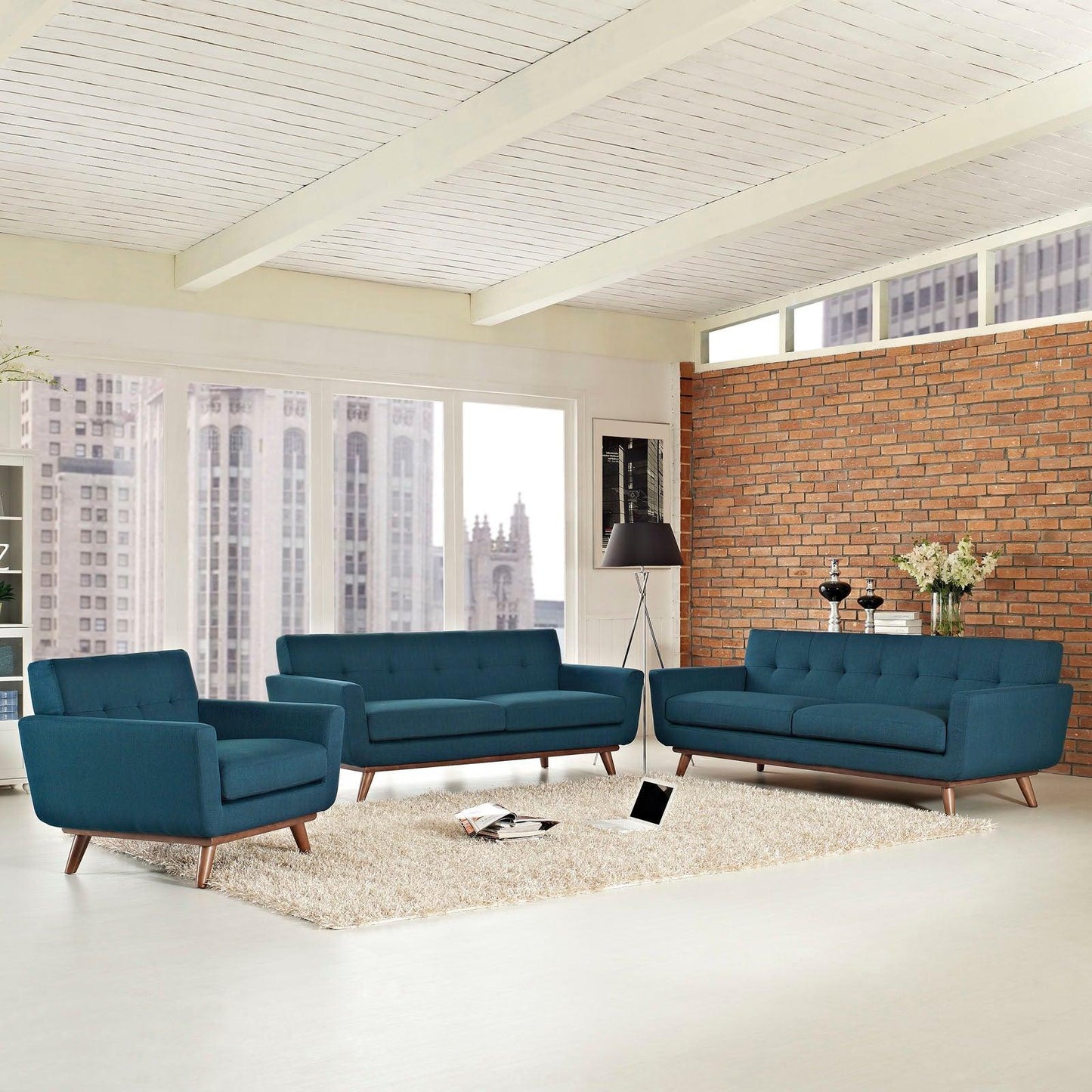 Modway Engage Sofa Loveseat and Armchair Set of 3 FredCo