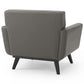 Modway Engage Top-Grain Leather Living Room Lounge Accent Armchair FredCo