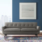 Modway Engage Top-Grain Leather Living Room Lounge Sofa FredCo