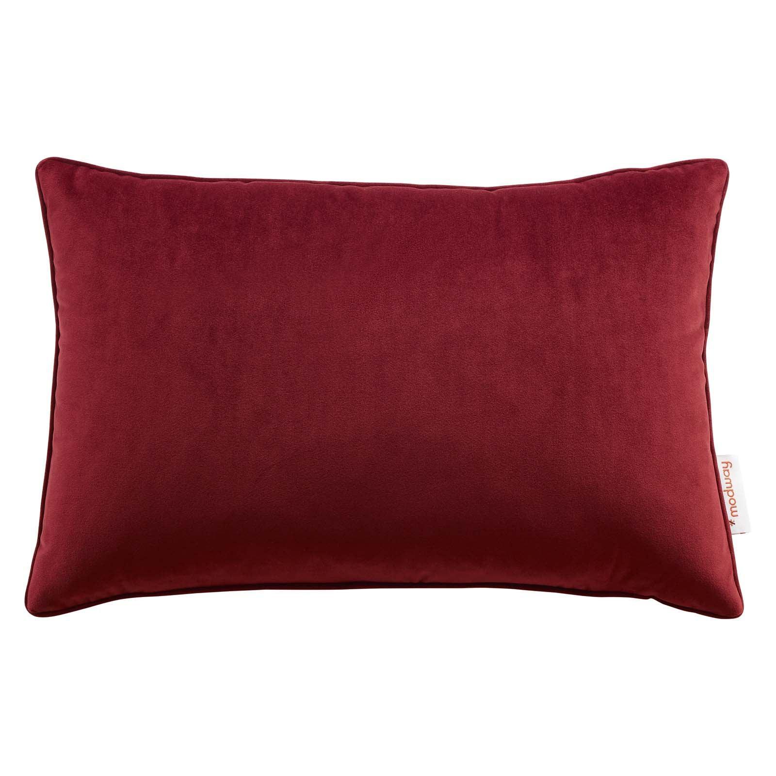 Modway Enhance 18" Lumbar Performance Velvet Throw Pillow FredCo