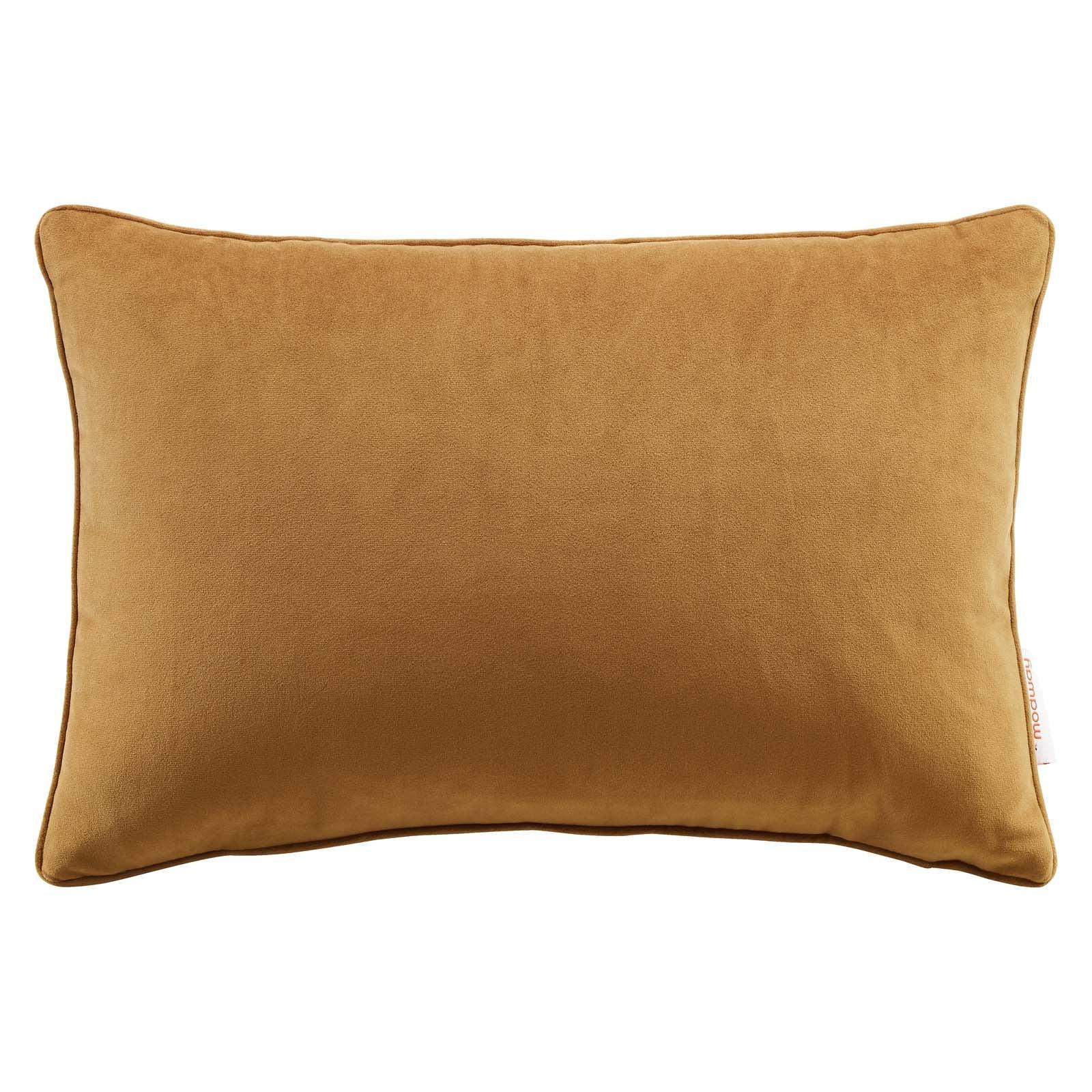 Modway Enhance 18" Lumbar Performance Velvet Throw Pillow FredCo