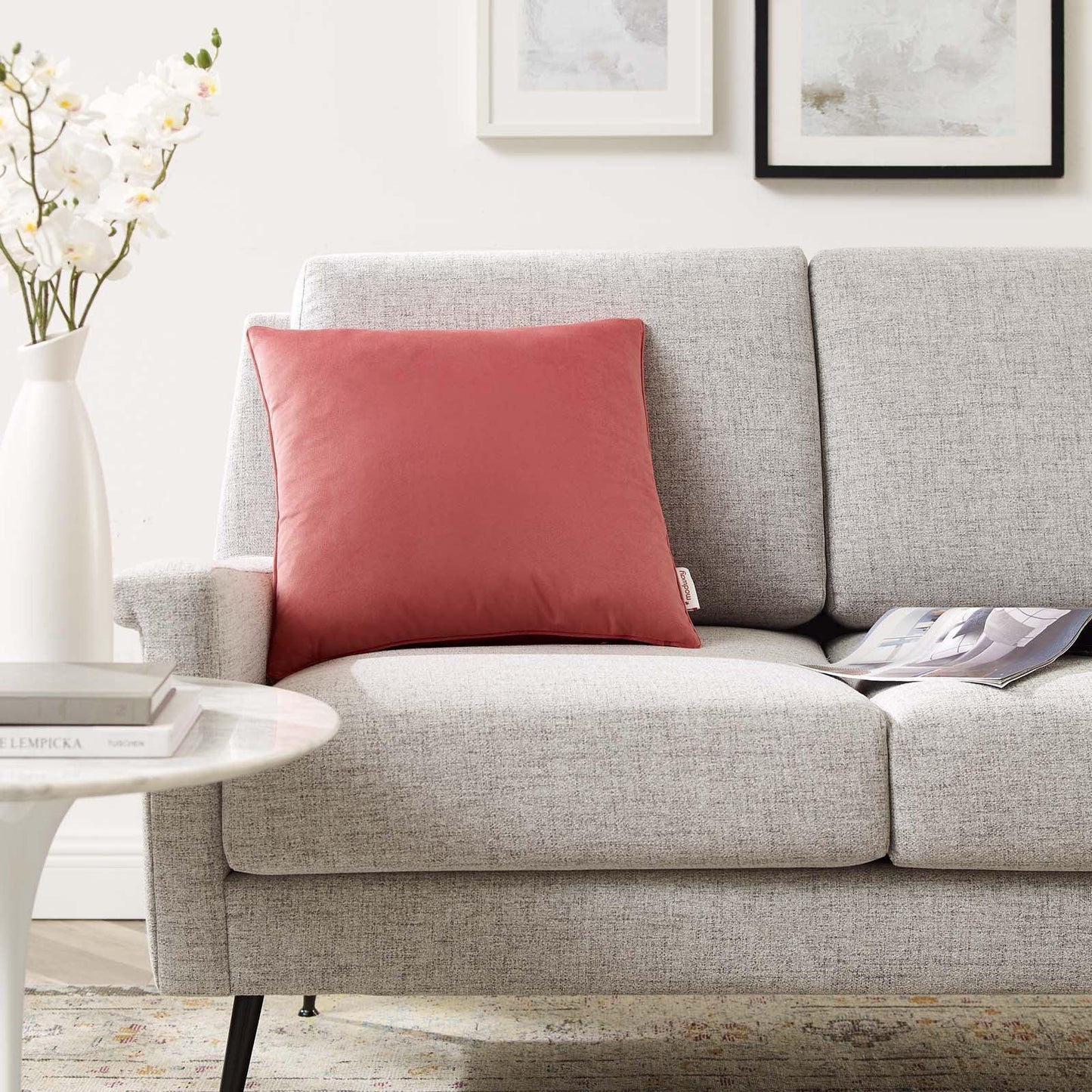 Modway Enhance 18" Performance Velvet Throw Pillow FredCo
