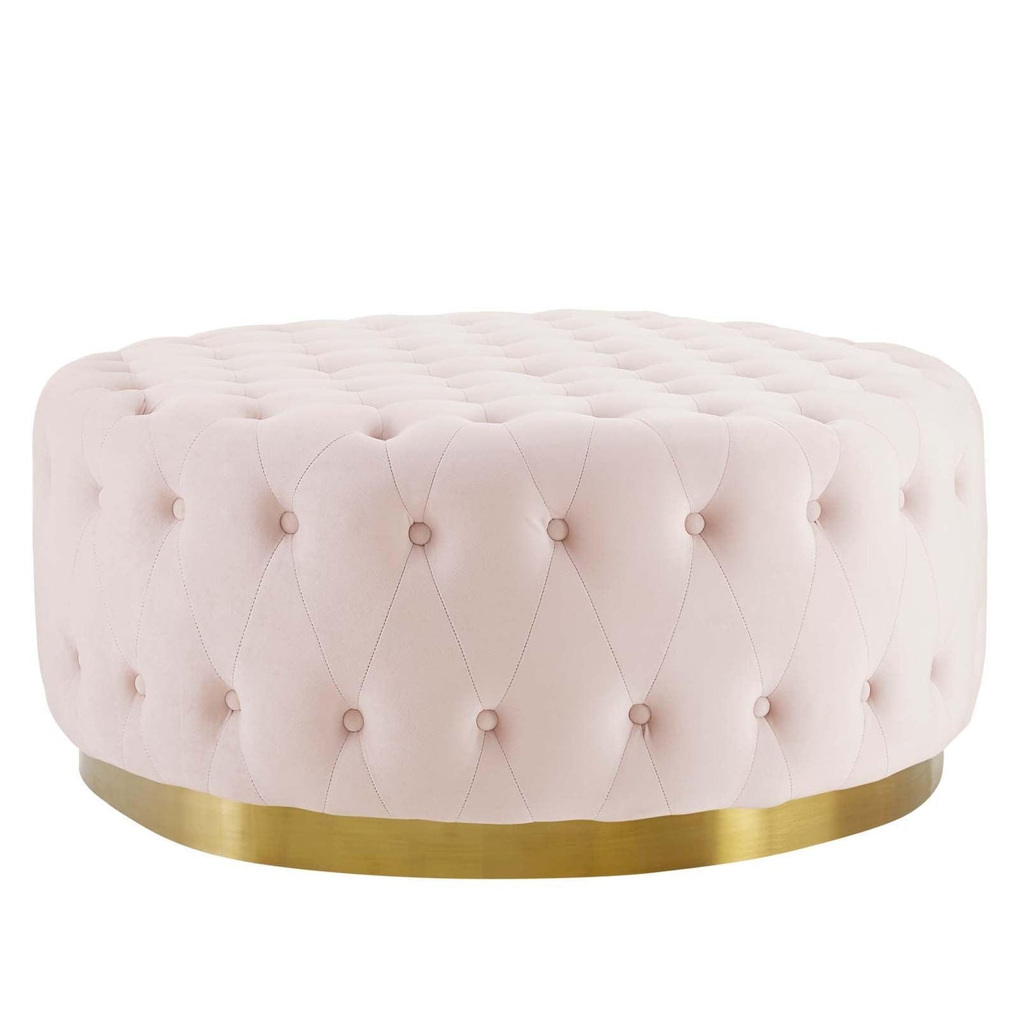 Modway Ensconce Tufted Performance Velvet Round Ottoman FredCo