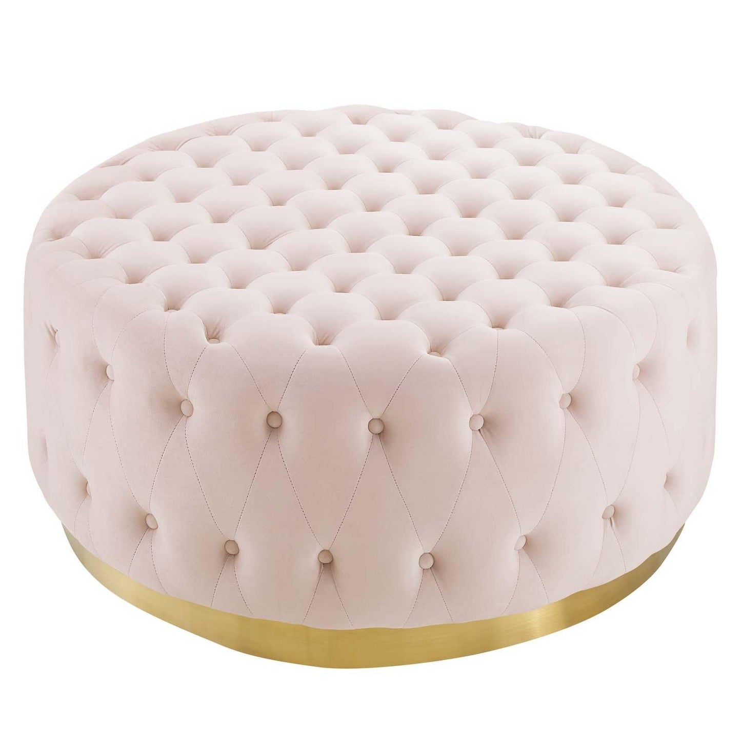Modway Ensconce Tufted Performance Velvet Round Ottoman FredCo