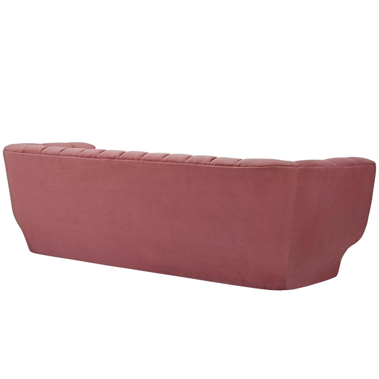 Modway Entertain Vertical Channel Tufted Performance Velvet Sofa and Armchair Set FredCo