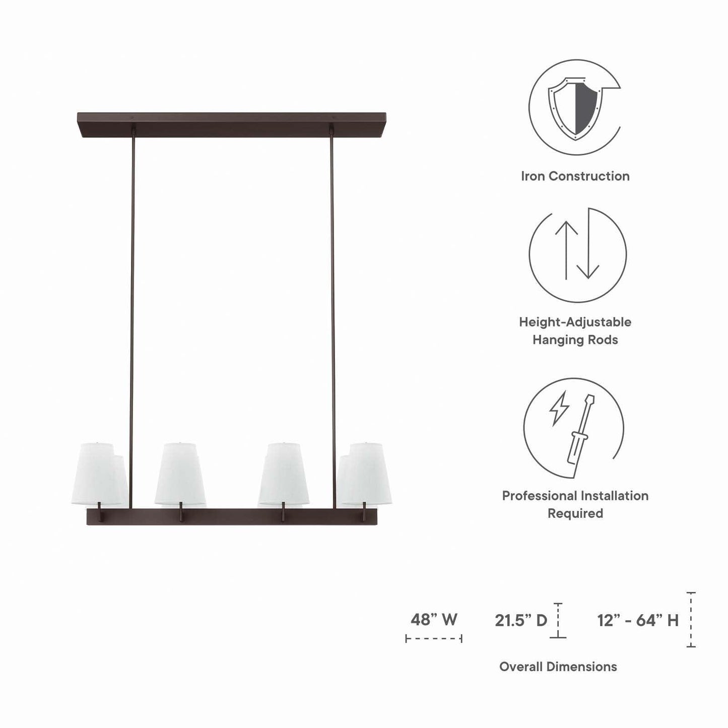 Modway Enthrall 8-Light Chandelier FredCo
