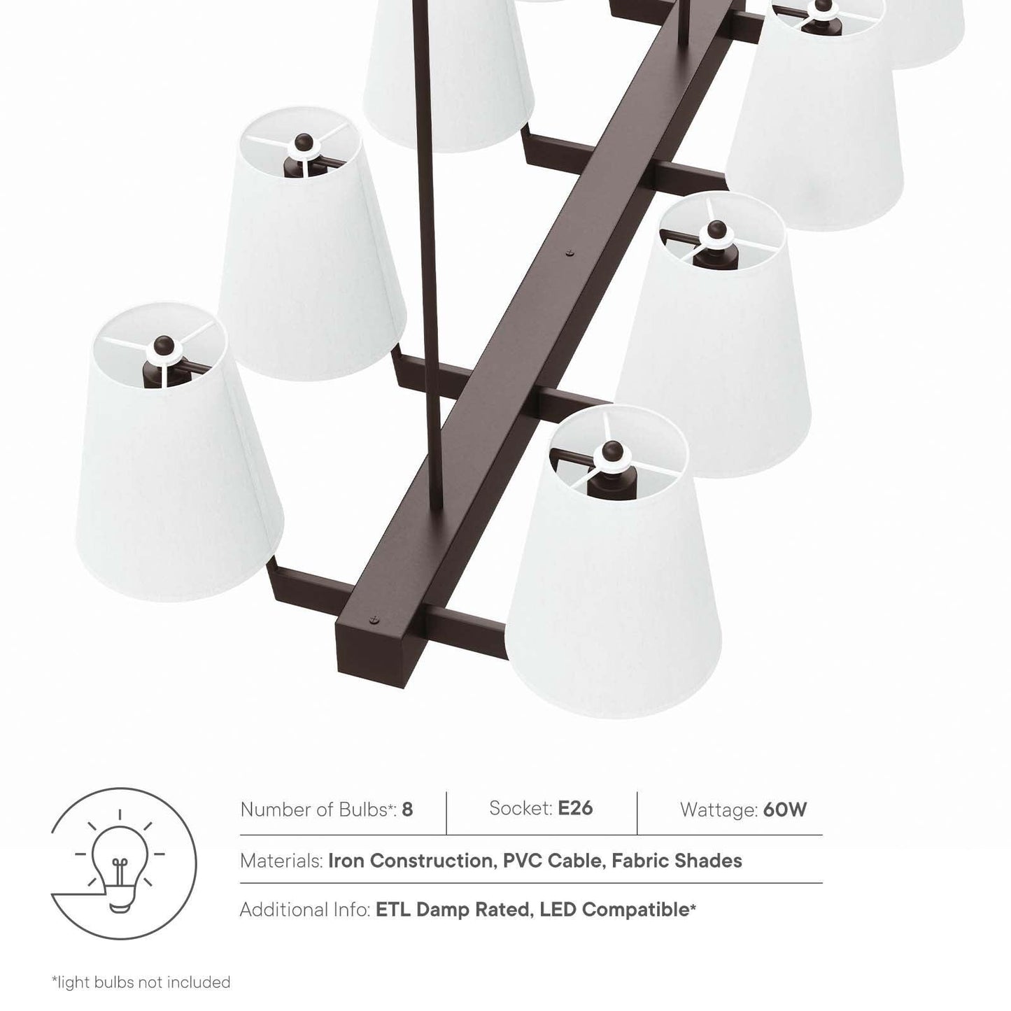 Modway Enthrall 8-Light Chandelier FredCo