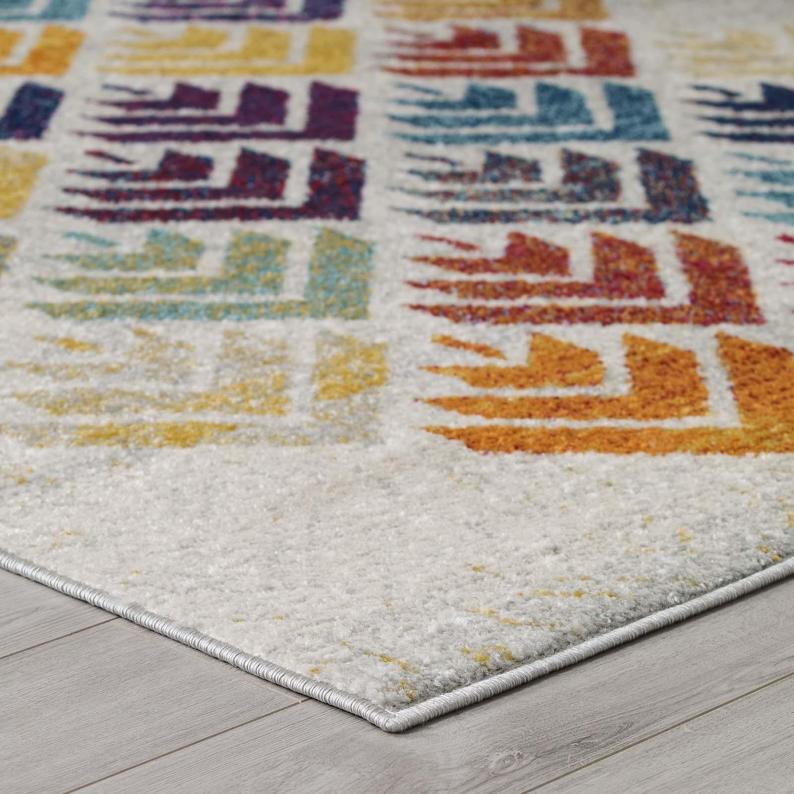 Modway Entourage Florin Abstract Floral Area Rug FredCo