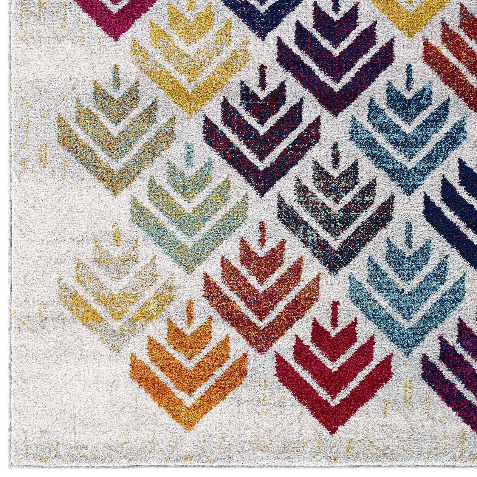 Modway Entourage Florin Abstract Floral Area Rug FredCo