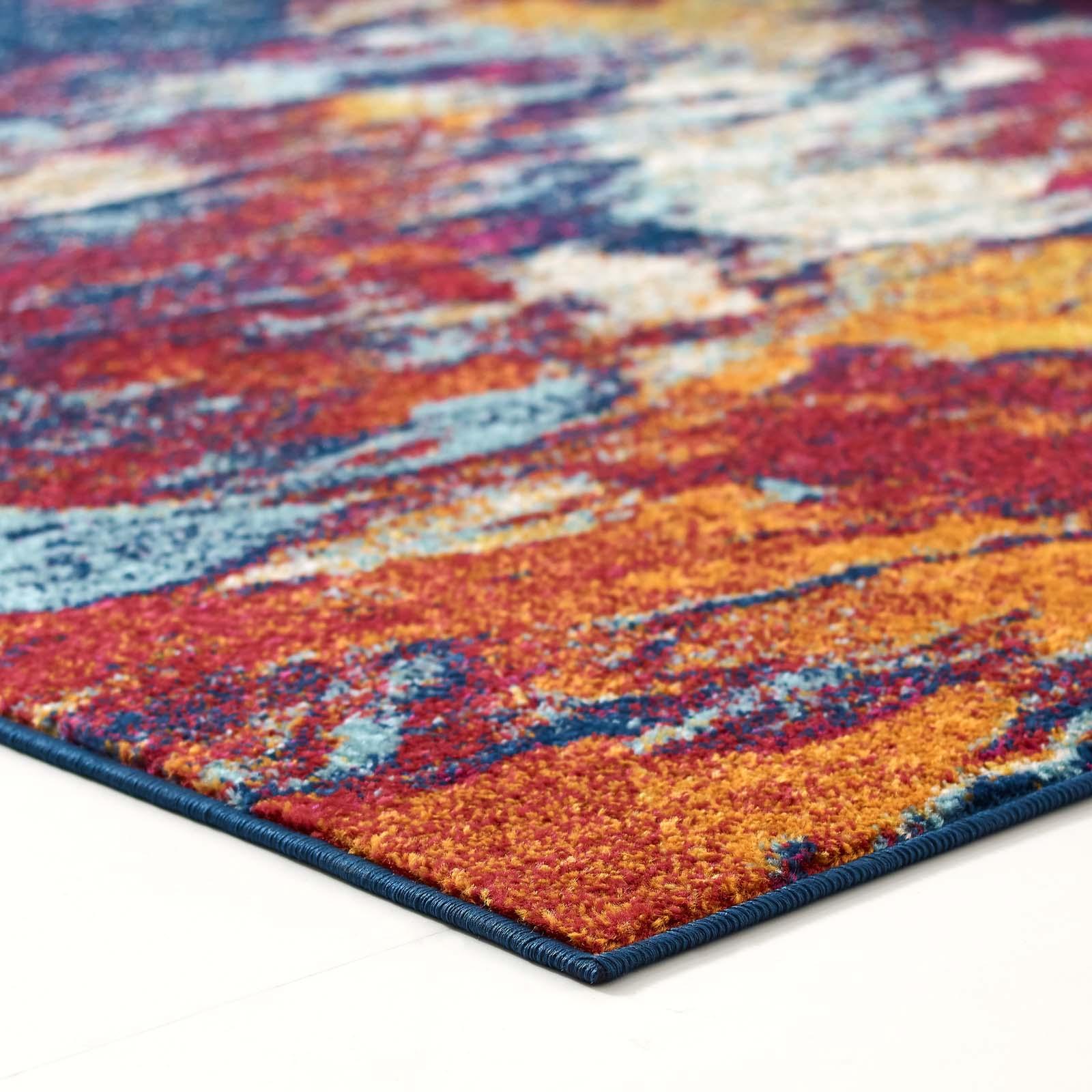 Modway Entourage Foliage Contemporary Modern Abstract Area Rug FredCo