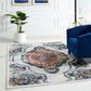 Modway Entourage Malia Distressed Vintage Floral Persian Medallion Area Rug FredCo