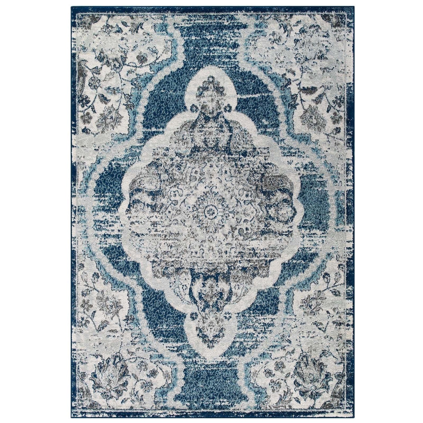 Modway Entourage Malia Distressed Vintage Floral Persian Medallion Area Rug FredCo