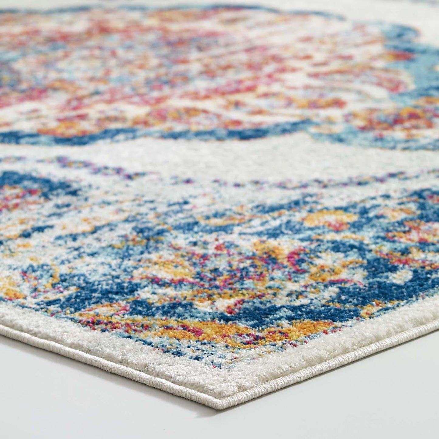 Modway Entourage Malia Distressed Vintage Floral Persian Medallion Area Rug FredCo