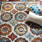 Modway Entourage Odile Distressed Floral Moroccan Trellis Area Rug FredCo