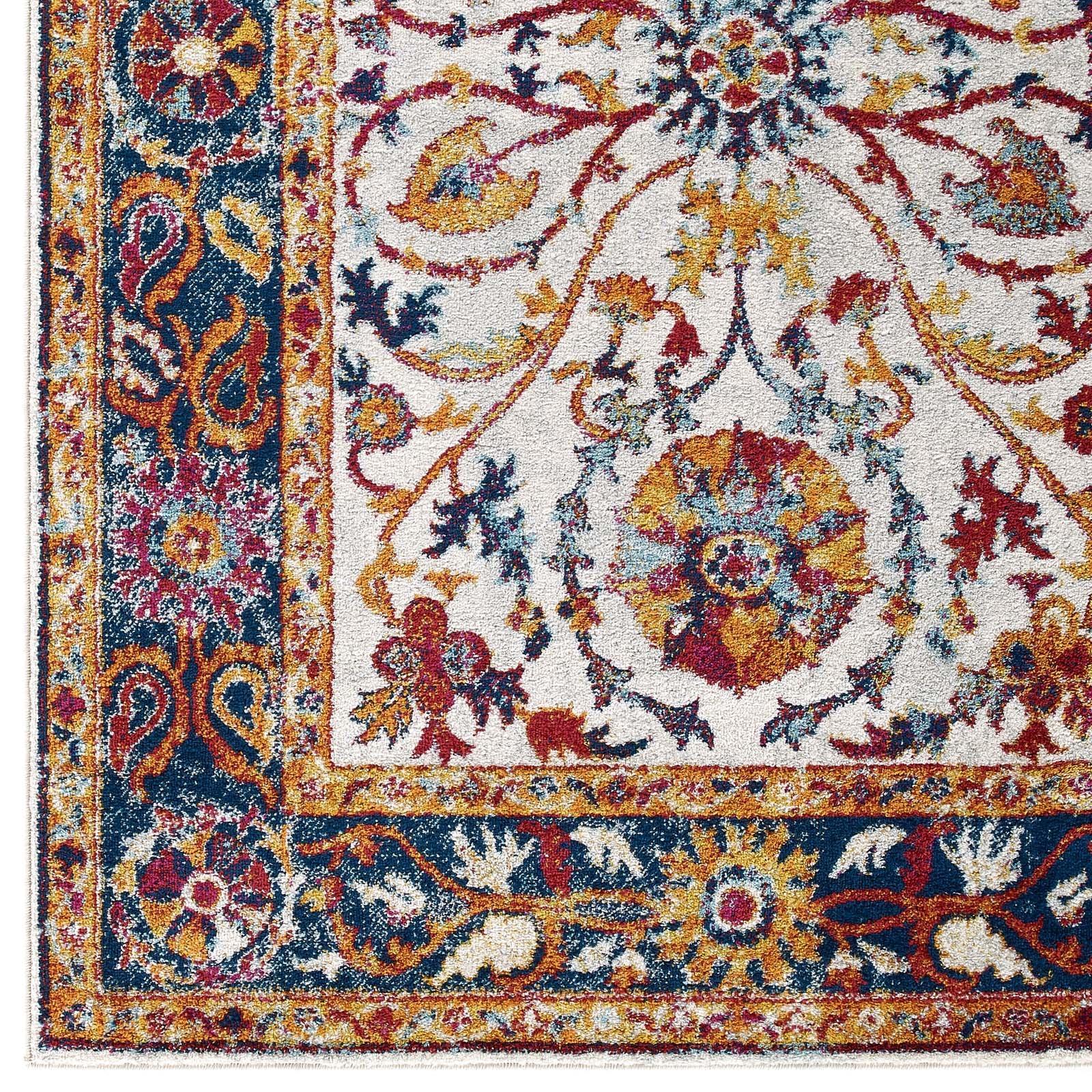 Modway Entourage Samira Distressed Vintage Floral Persian Medallion Area Rug FredCo