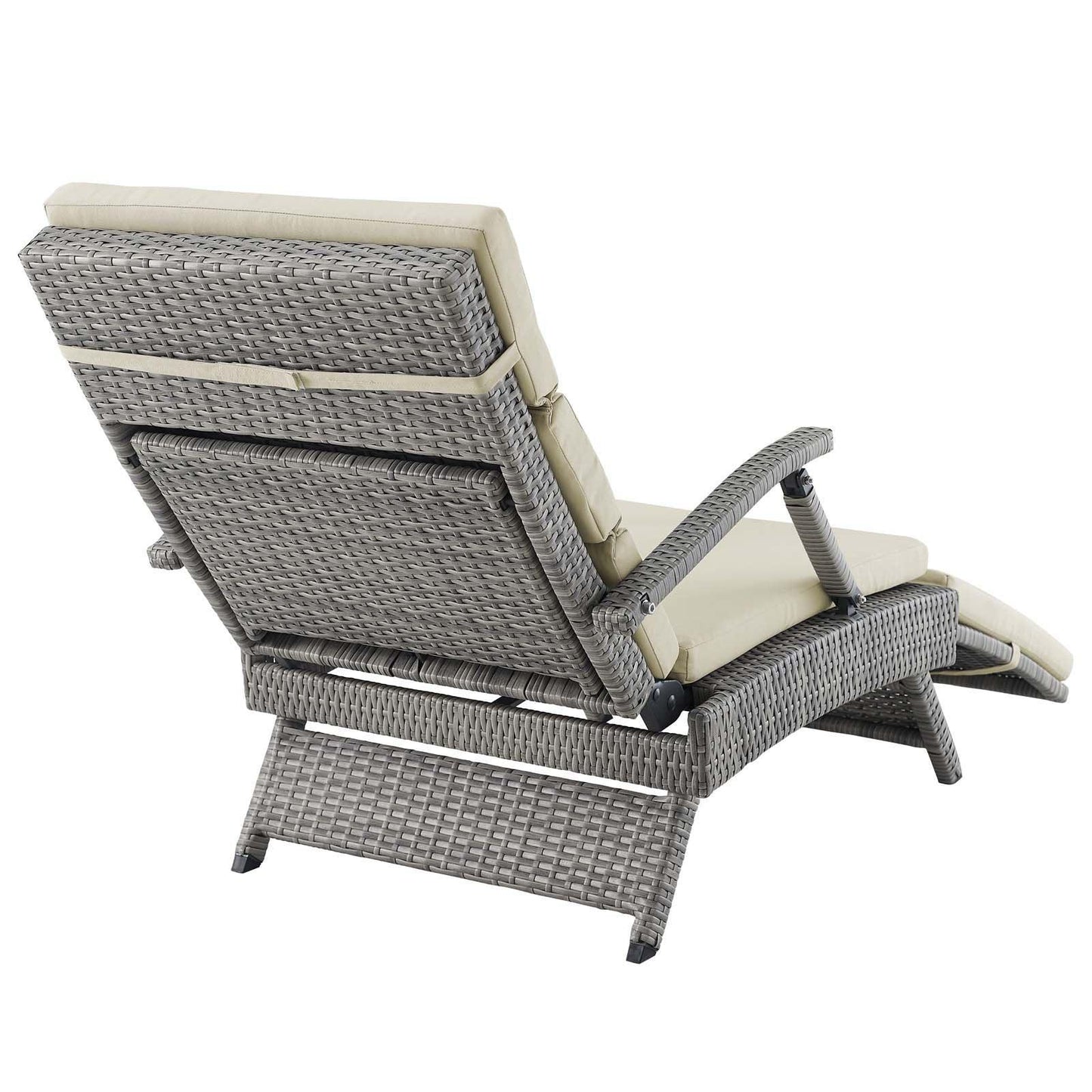 Modway Envisage Chaise Outdoor Patio Wicker Rattan Lounge Chair FredCo