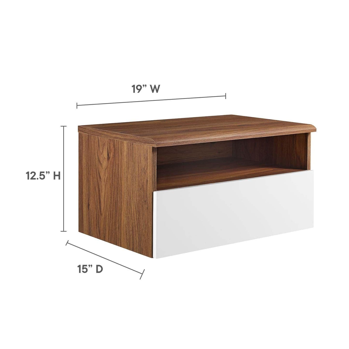 Modway Envision Wall Mount Nightstand FredCo