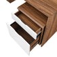 Modway Envision Wood Desk and File Cabinet Set FredCo