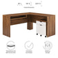 Modway Envision Wood Desk and File Cabinet Set FredCo