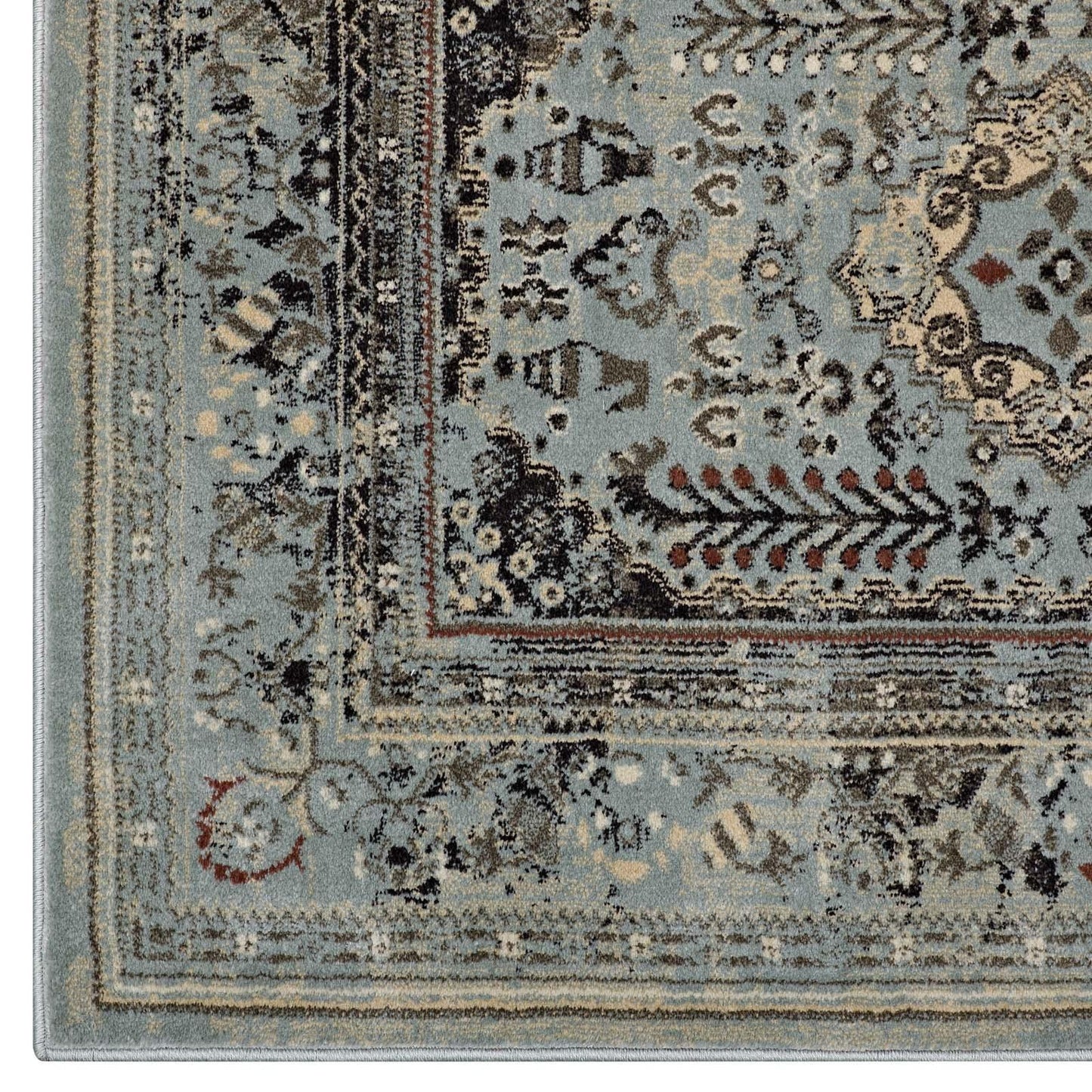 Modway Enye Distressed Vintage Floral Lattice Area Rug FredCo
