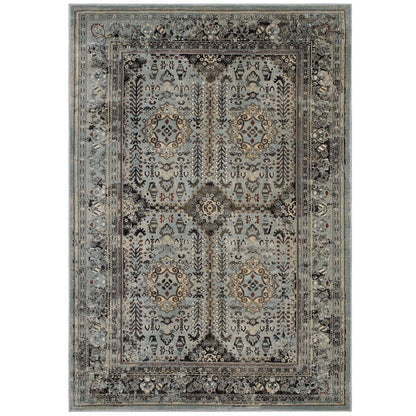 Modway Enye Distressed Vintage Floral Lattice Area Rug FredCo