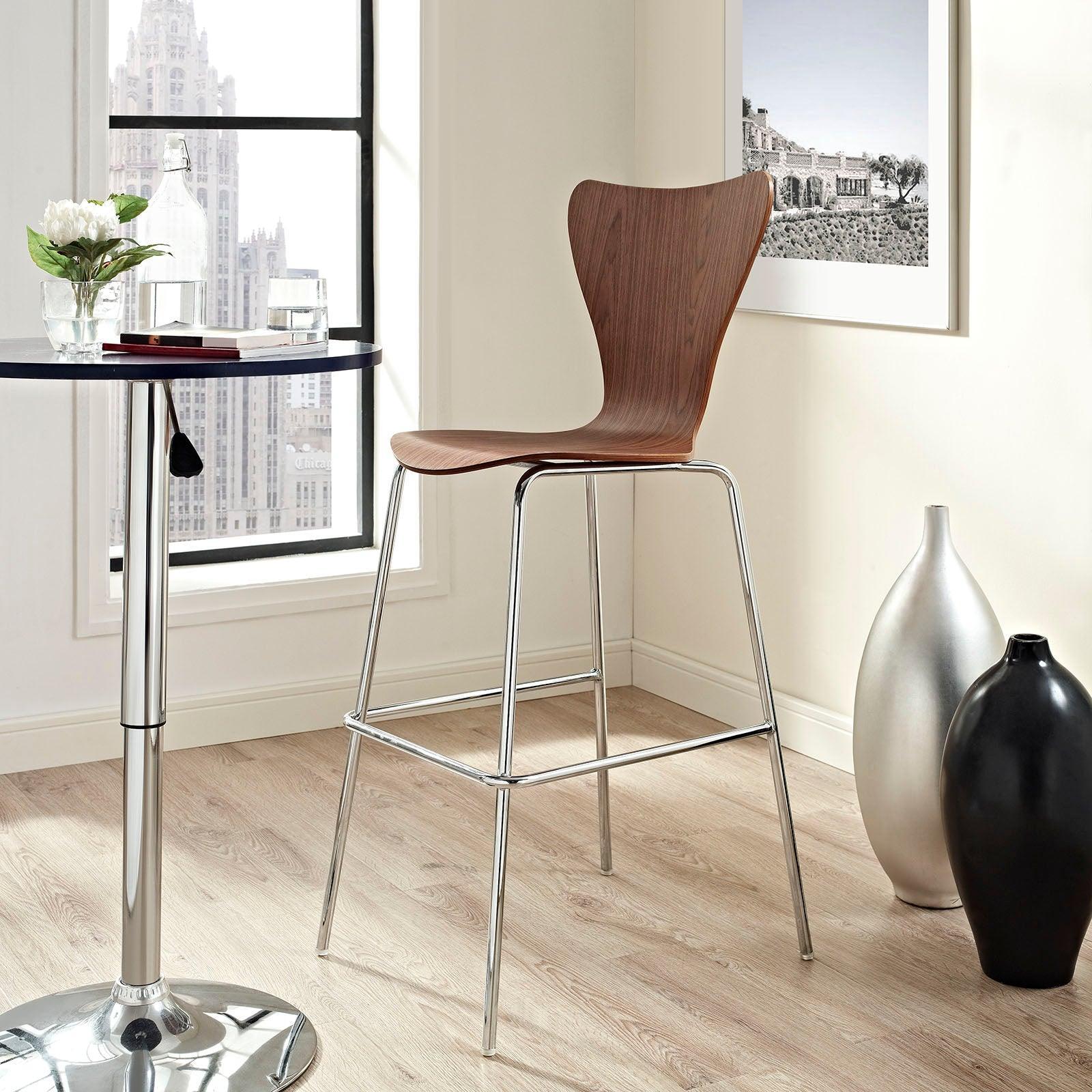 Modway Ernie Wood Bar Stool FredCo