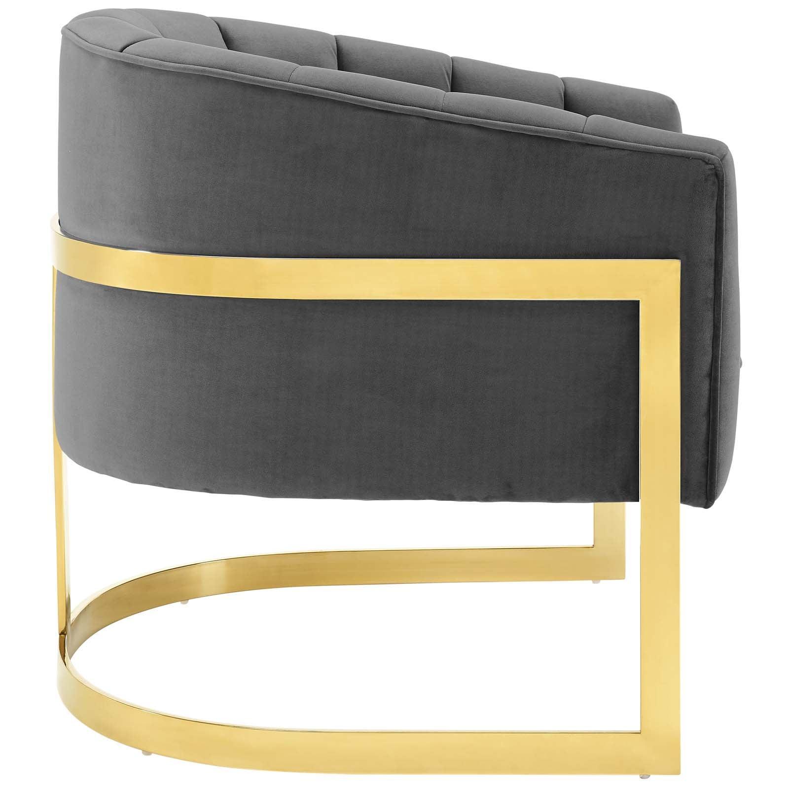 Modway Esteem Accent Armchair Performance Velvet Set of 2 FredCo