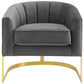 Modway Esteem Vertical Channel Tufted Performance Velvet Accent Armchair FredCo