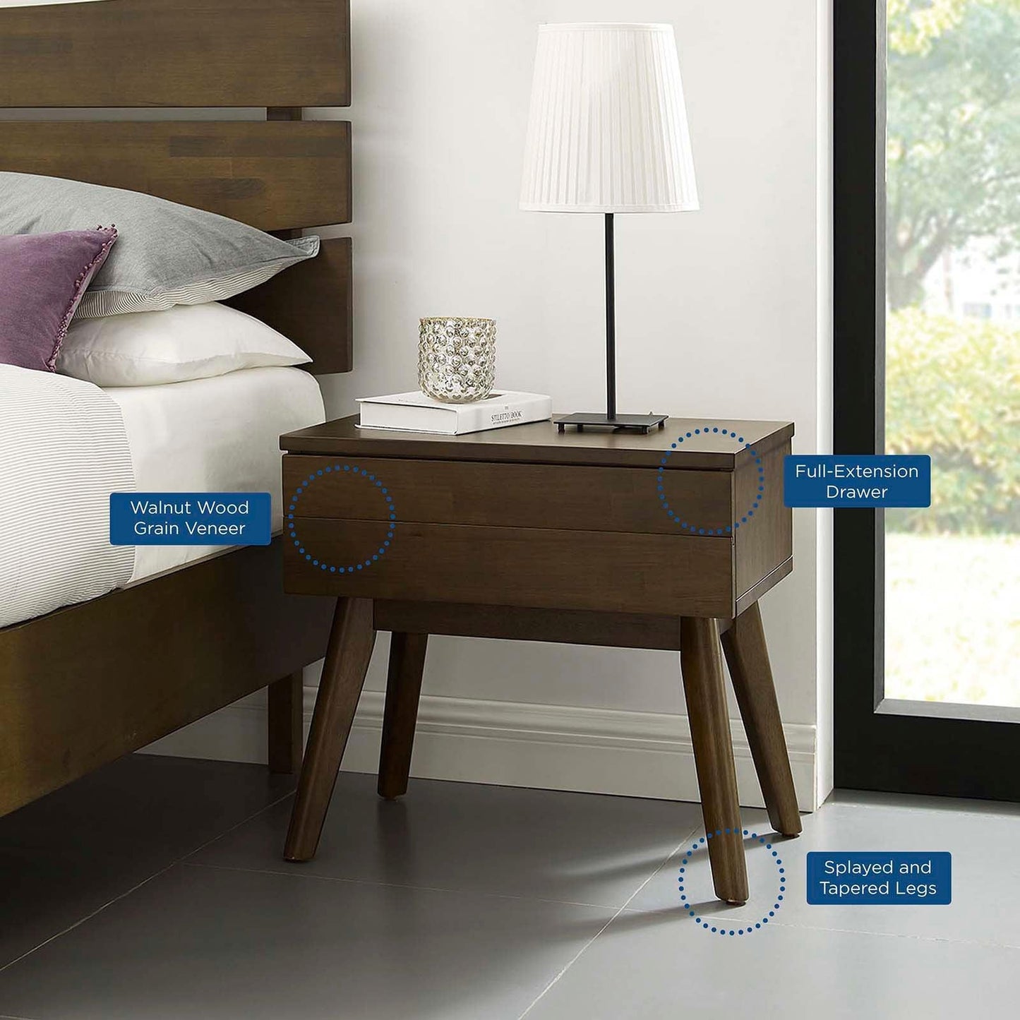 Modway Everly Wood Nightstand FredCo