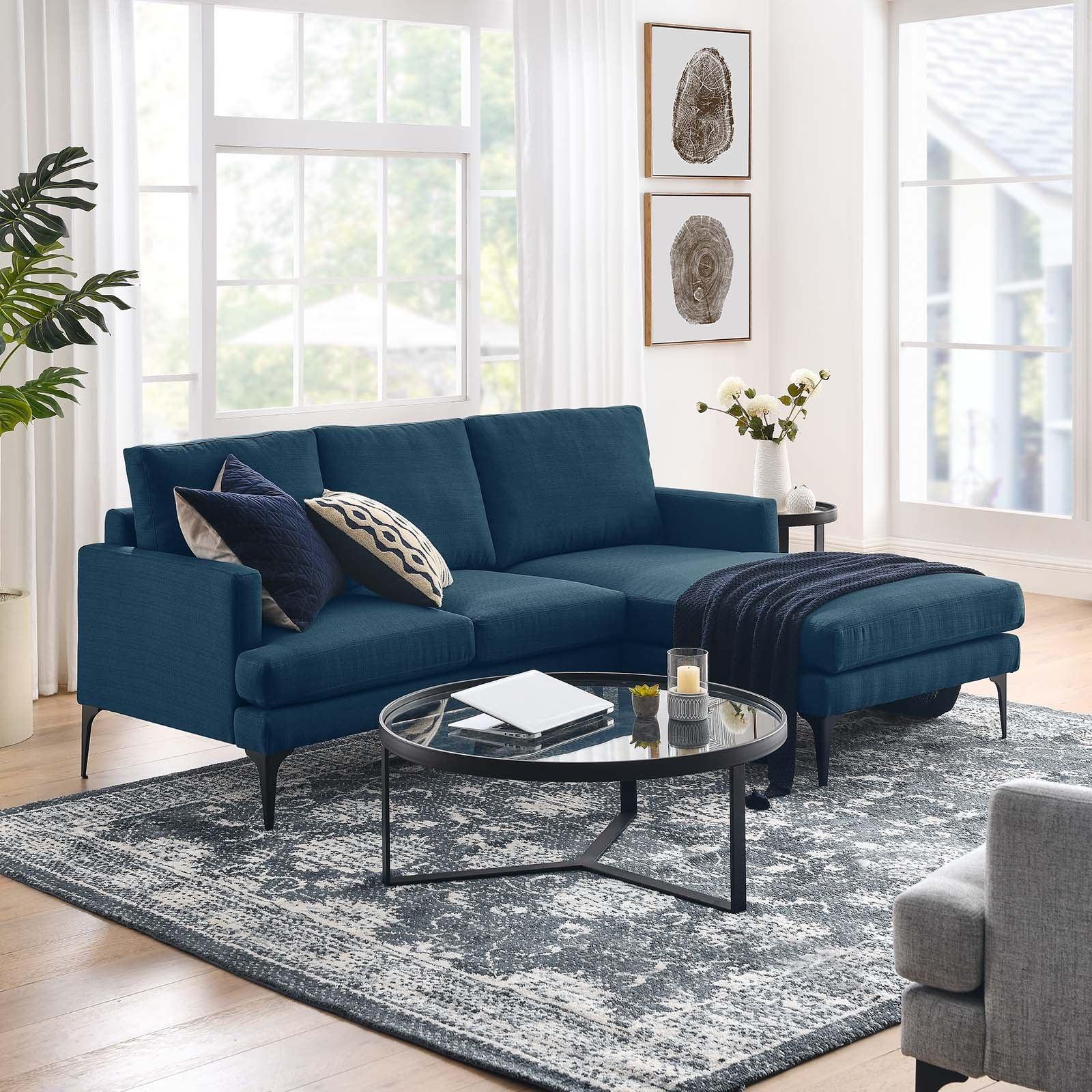 Modway Evermore Right-Facing Upholstered Fabric Sectional Sofa FredCo