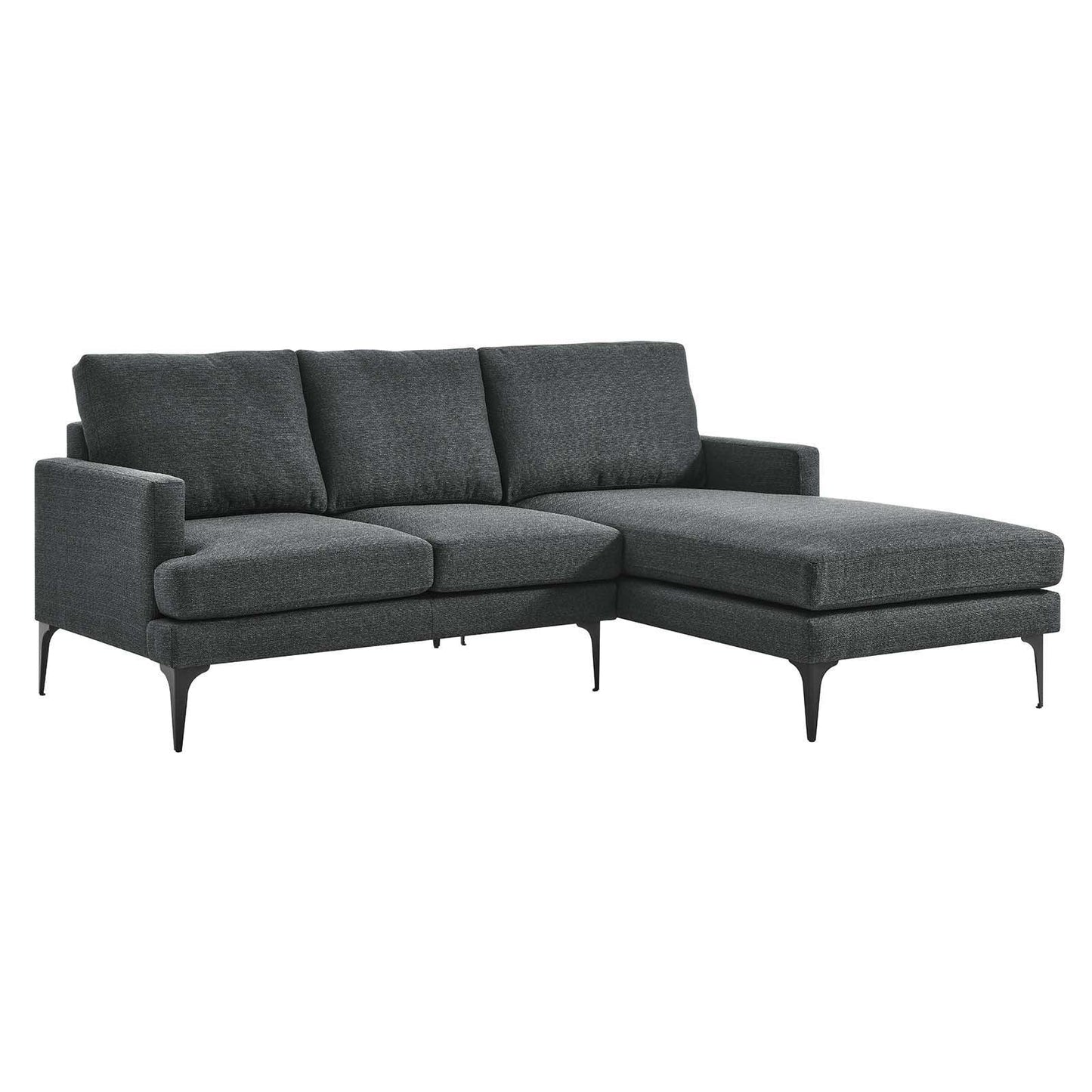 Modway Evermore Right-Facing Upholstered Fabric Sectional Sofa FredCo