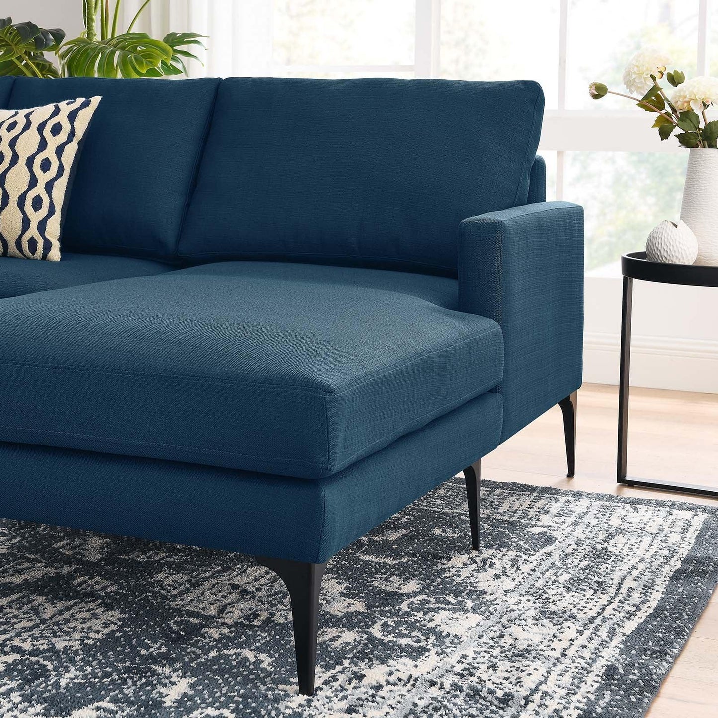 Modway Evermore Right-Facing Upholstered Fabric Sectional Sofa FredCo