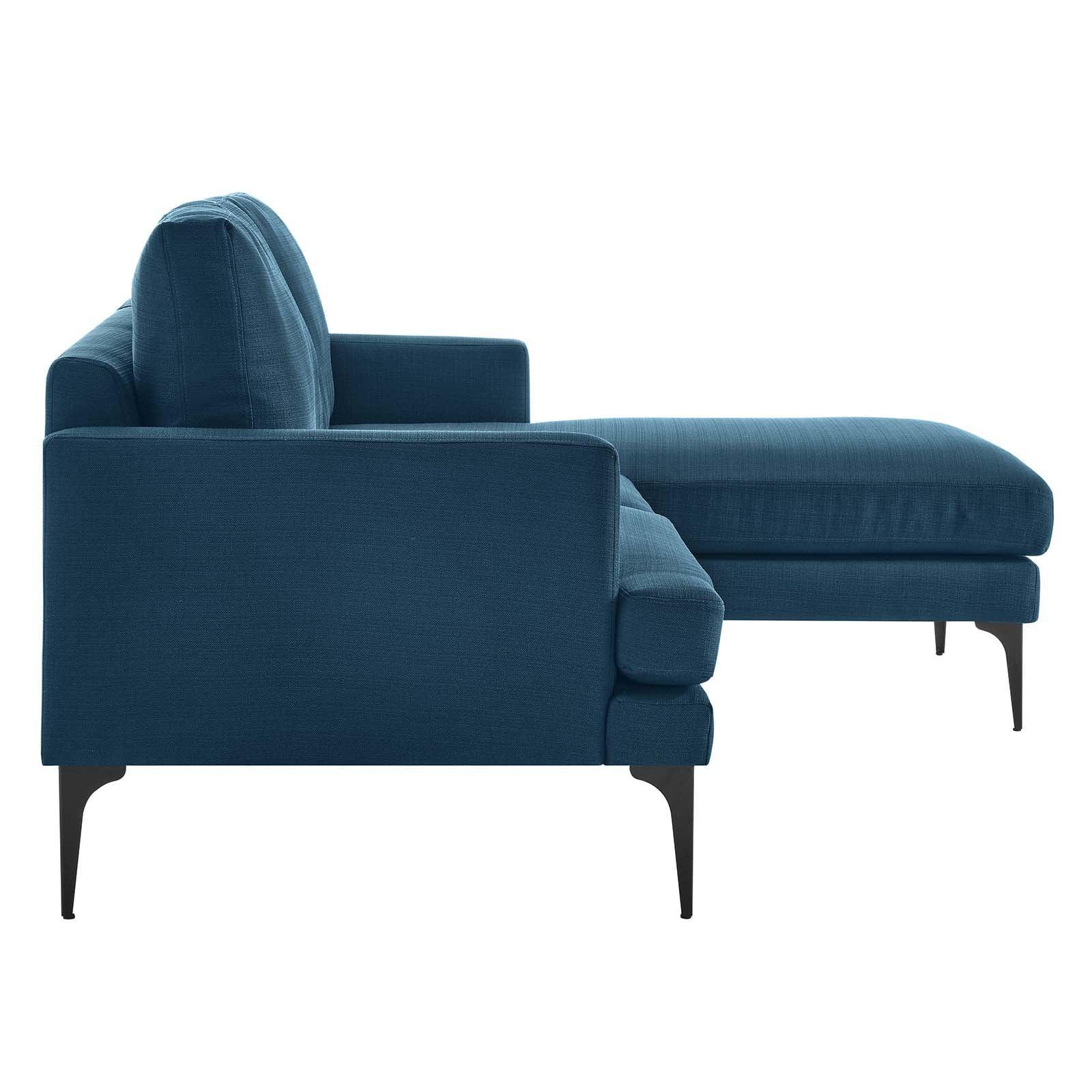 Modway Evermore Right-Facing Upholstered Fabric Sectional Sofa FredCo