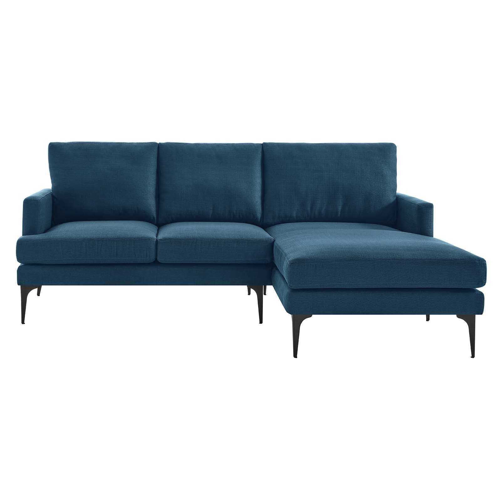 Modway Evermore Right-Facing Upholstered Fabric Sectional Sofa FredCo