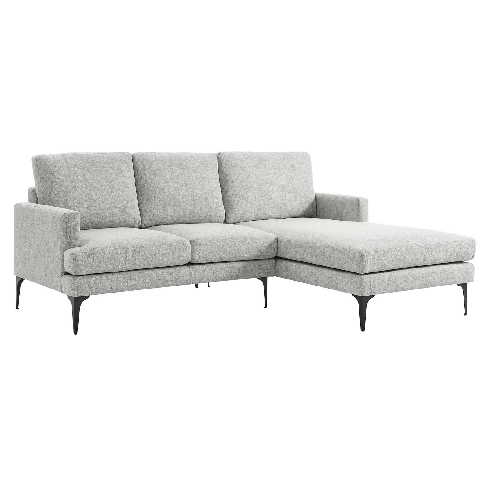 Modway Evermore Right-Facing Upholstered Fabric Sectional Sofa FredCo
