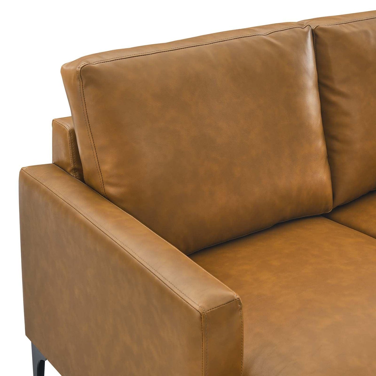 Modway Evermore Right-Facing Vegan Leather Sectional Sofa FredCo