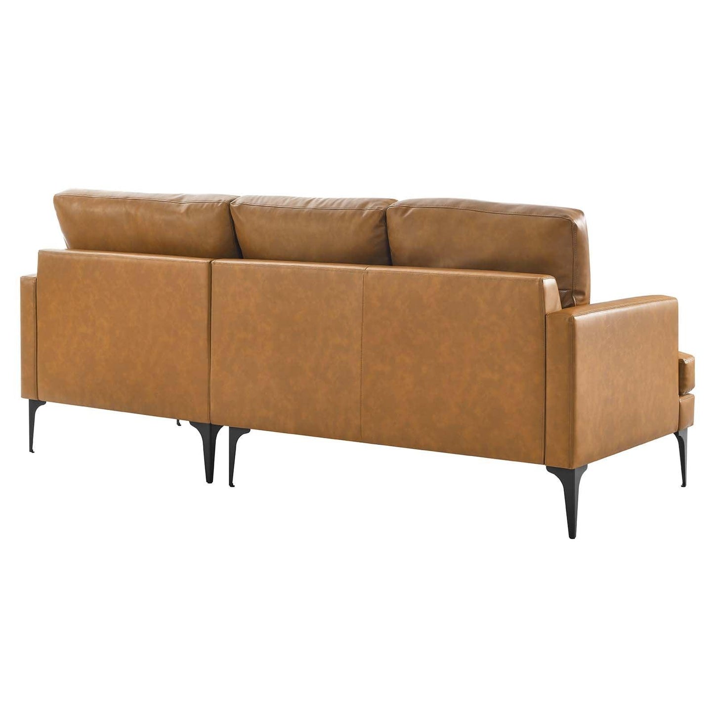 Modway Evermore Right-Facing Vegan Leather Sectional Sofa FredCo