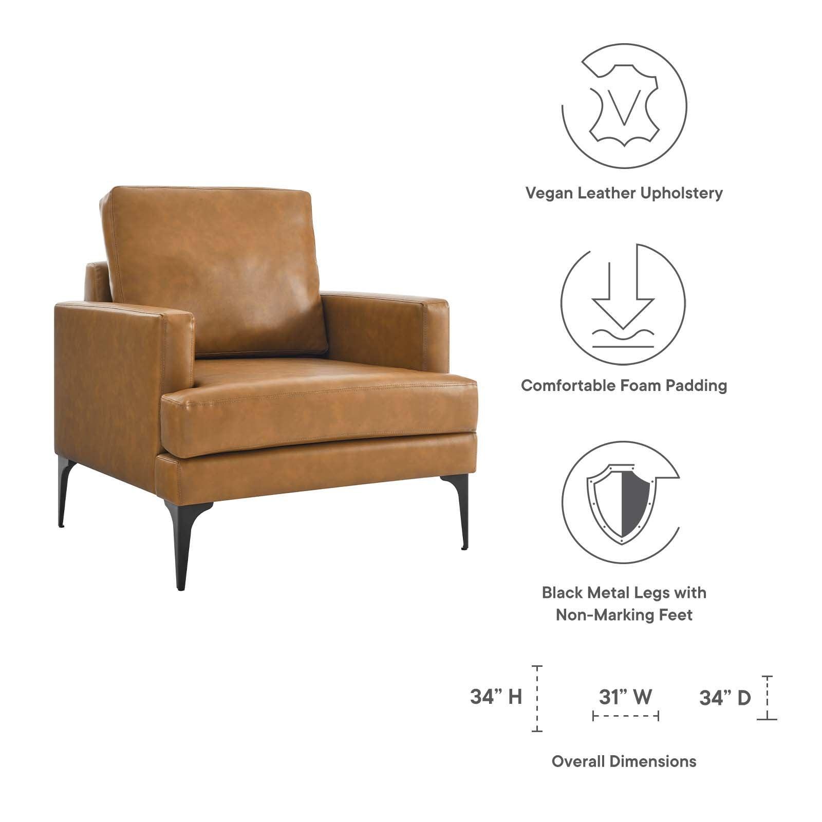 Modway Evermore Vegan Leather Armchair FredCo