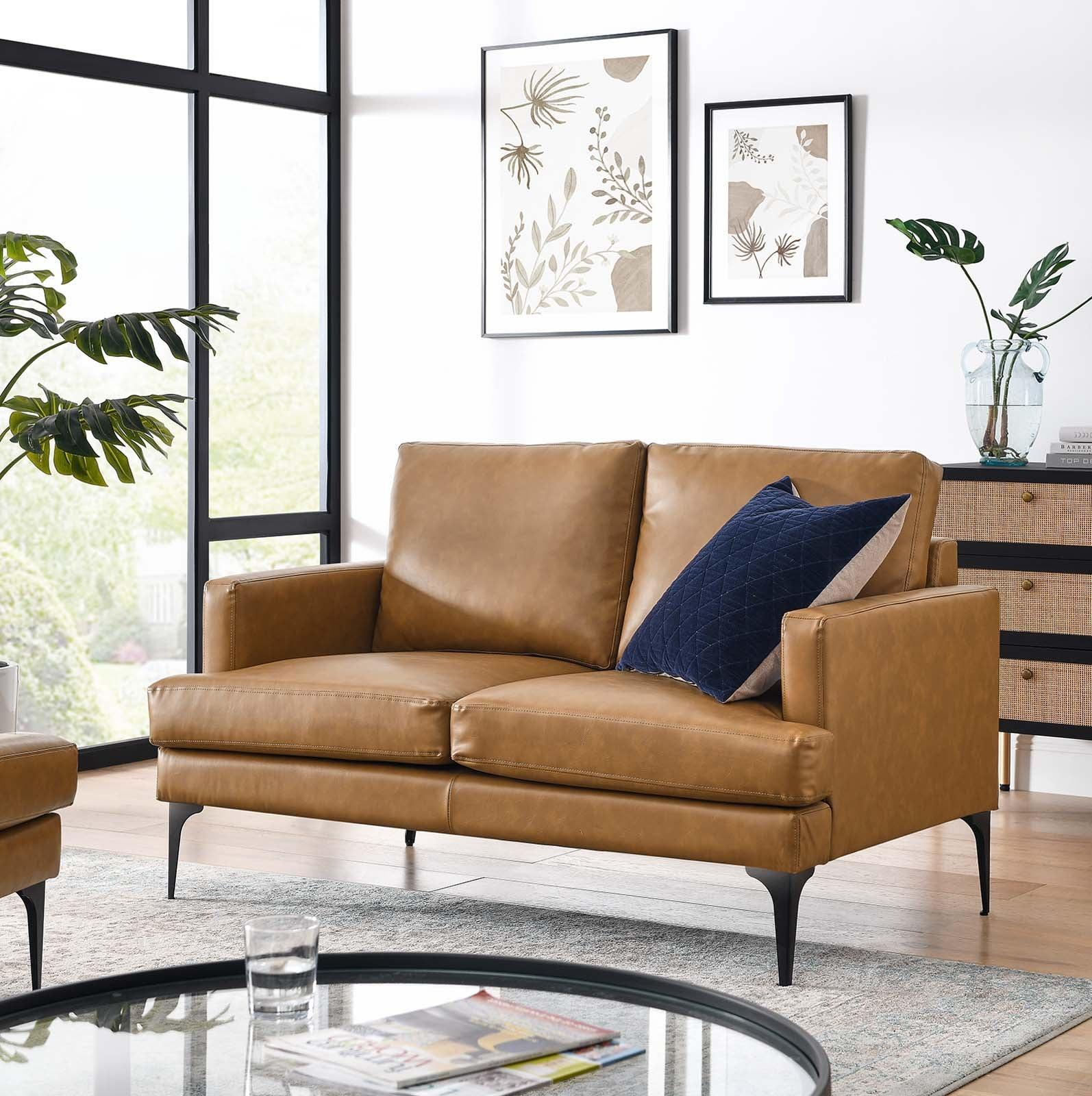 Modway Evermore Vegan Leather Loveseat FredCo