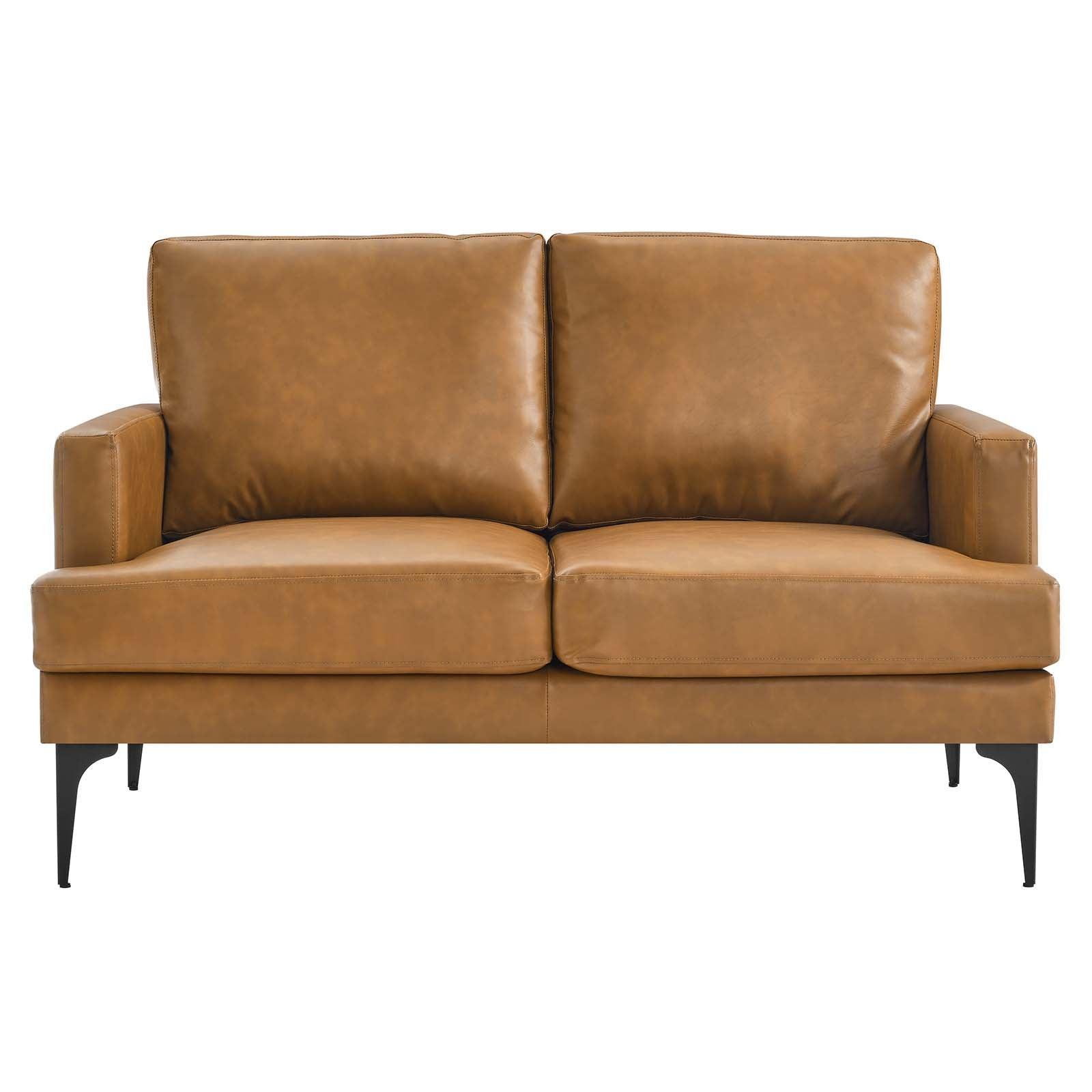 Modway Evermore Vegan Leather Loveseat FredCo