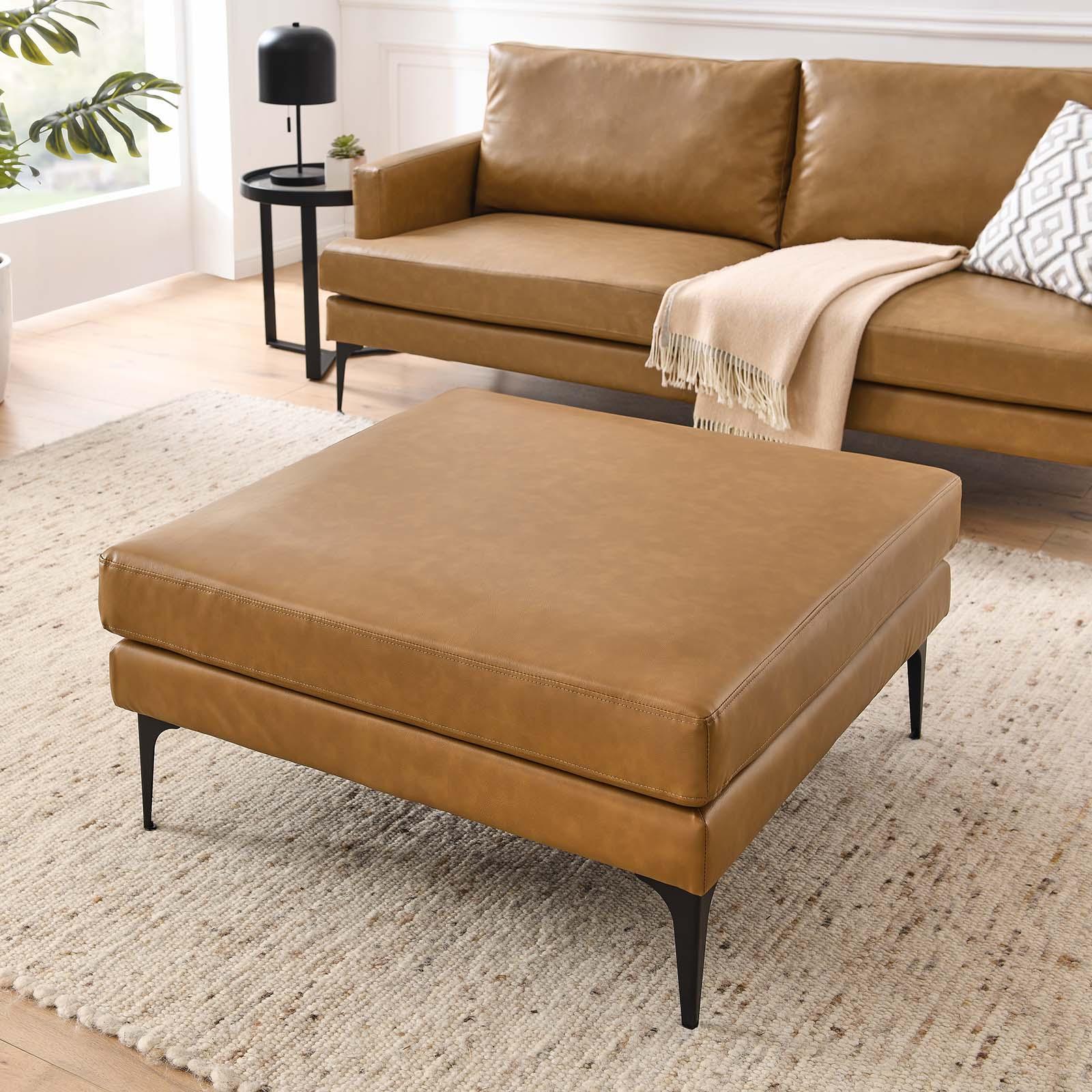 Modway Evermore Vegan Leather Ottoman FredCo