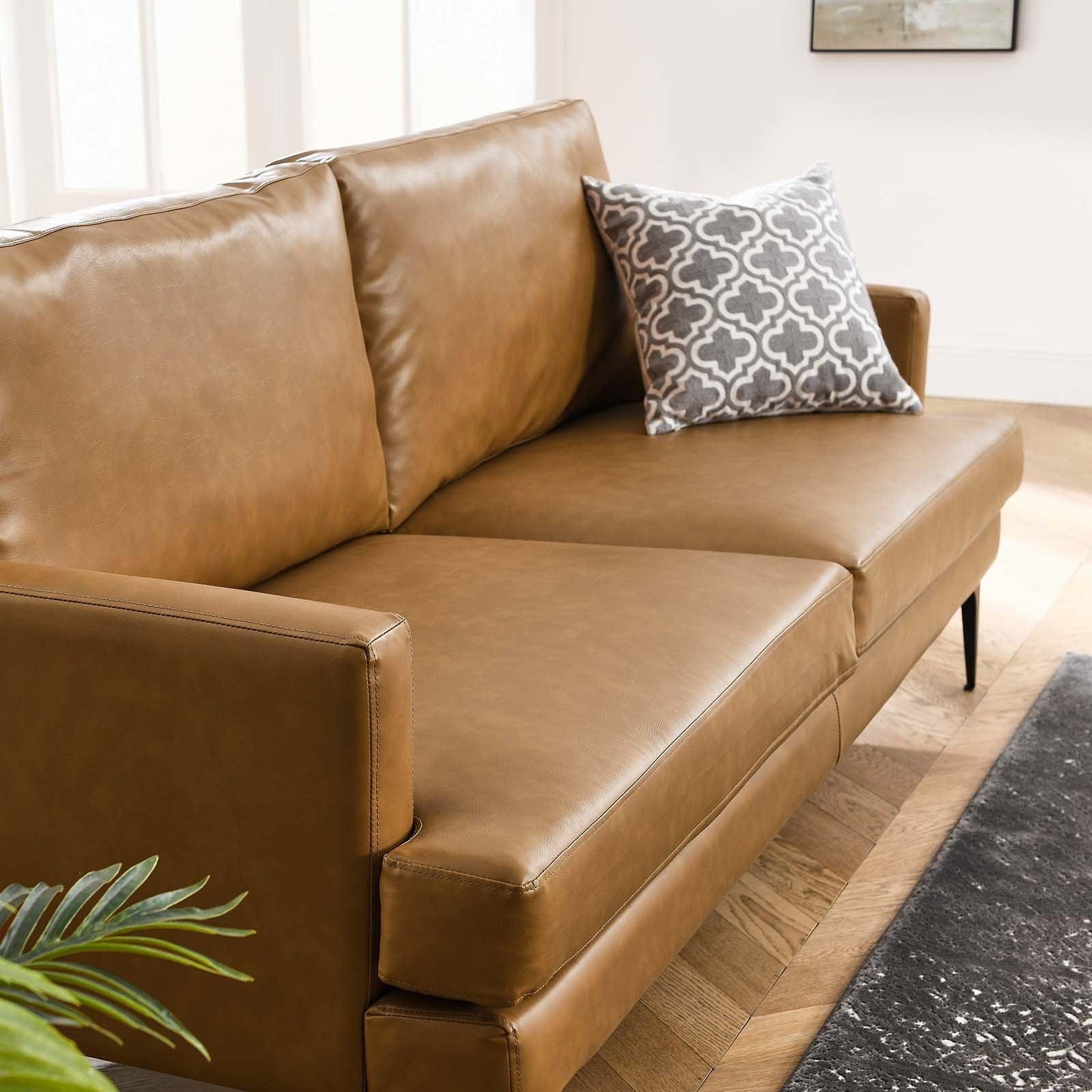 Modway Evermore Vegan Leather Sofa FredCo