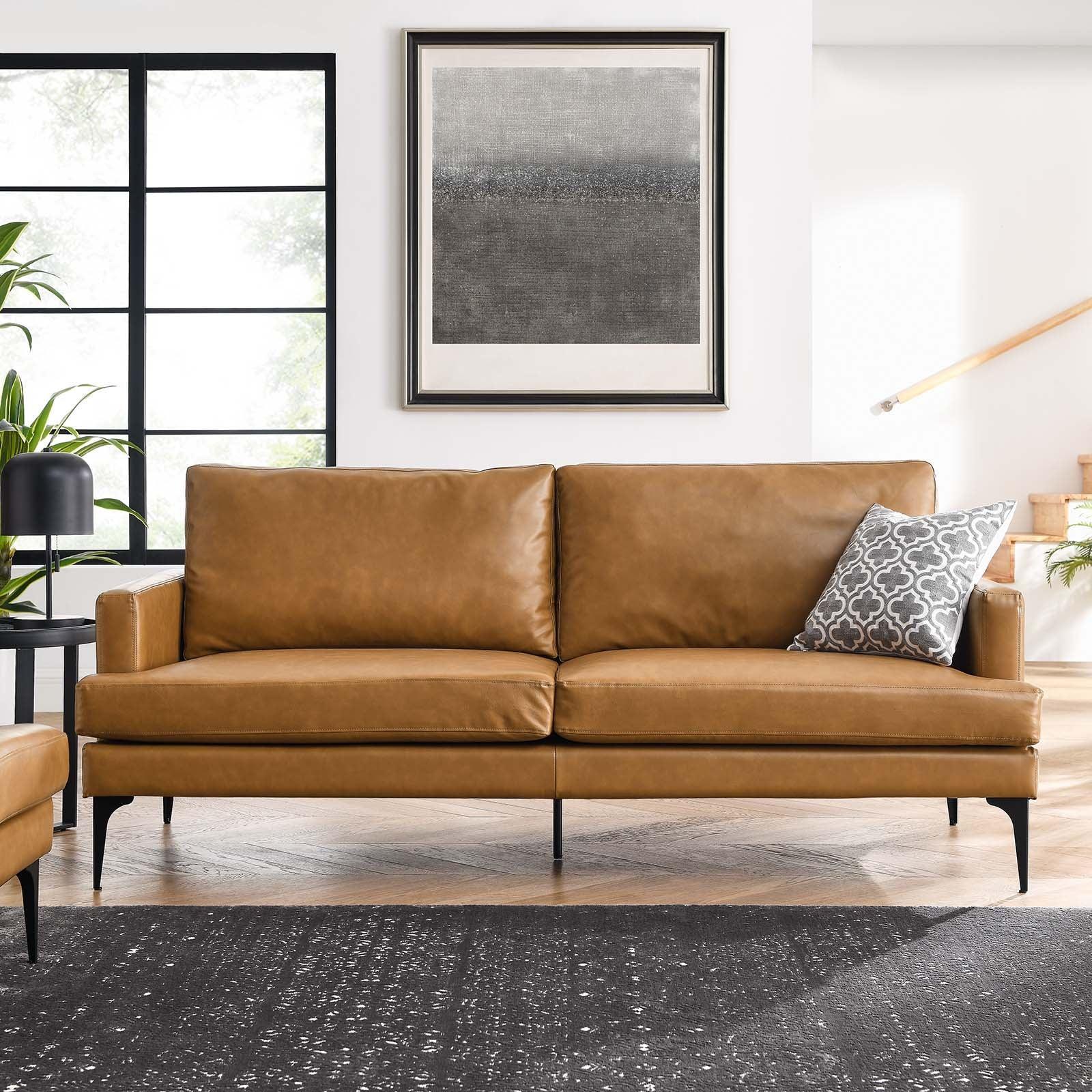 Modway Evermore Vegan Leather Sofa FredCo