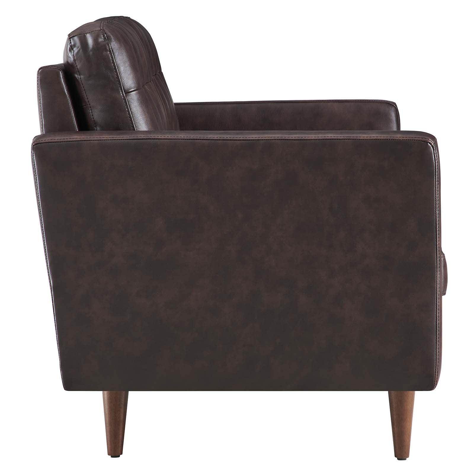 Modway Exalt Tufted Vegan Leather Loveseat FredCo