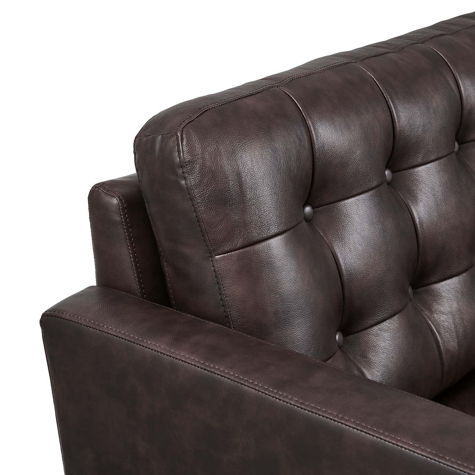 Modway Exalt Tufted Vegan Leather Loveseat FredCo